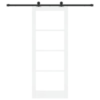 Produktbild för Skjutdörr ORKDAL Vit och svart 83 x 211 cm