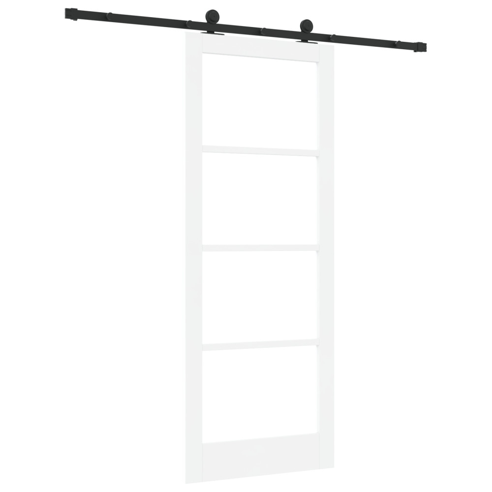 Produktbild för Skjutdörr ORKDAL Vit och svart 83 x 211 cm