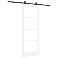 Produktbild för Skjutdörr ORKDAL Vit och svart 83 x 211 cm