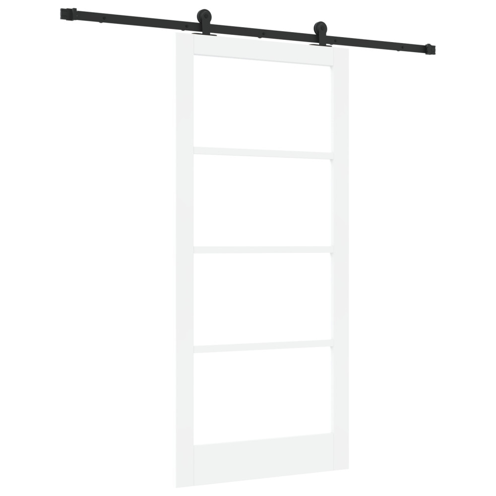 Produktbild för Skjutdörr ORKDAL Vit och svart 93 x 202 cm