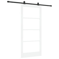 Produktbild för Skjutdörr ORKDAL Vit och svart 93 x 202 cm