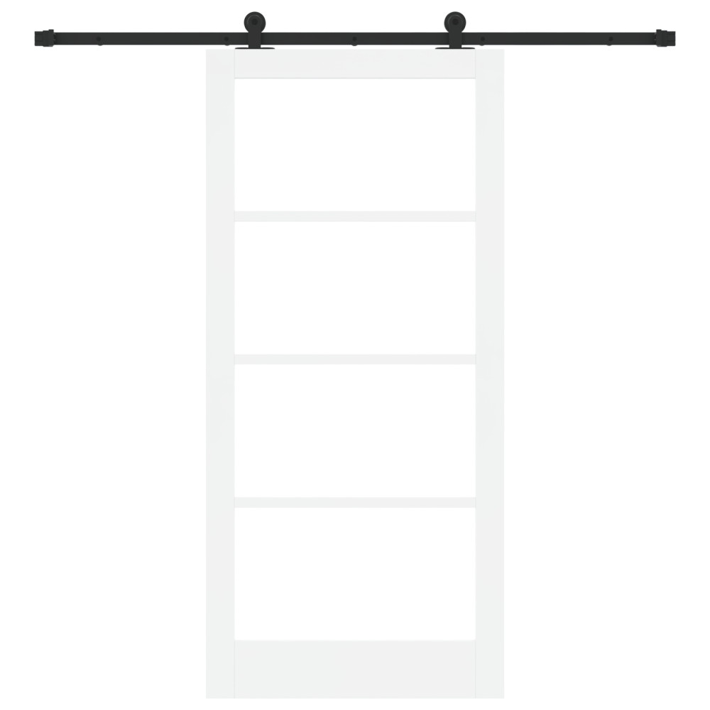 Produktbild för Skjutdörr ORKDAL Vit och svart 93 x 202 cm
