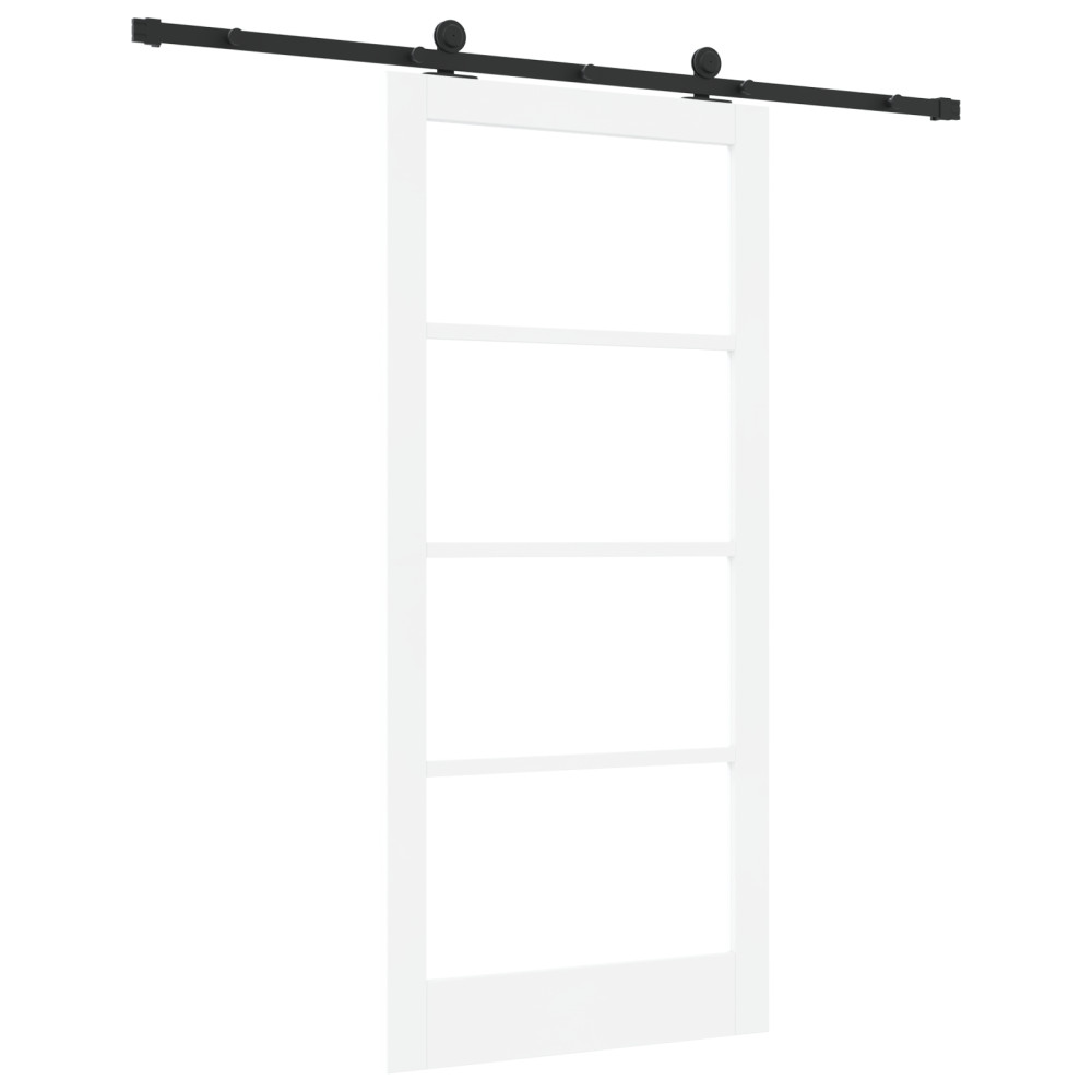Produktbild för Skjutdörr ORKDAL Vit och svart 93 x 202 cm