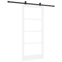 Produktbild för Skjutdörr ORKDAL Vit och svart 93 x 202 cm