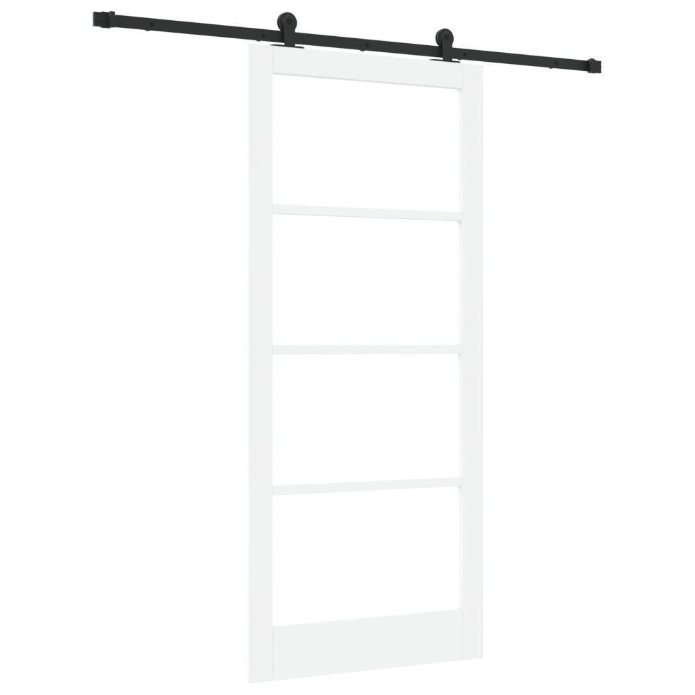Produktbild för Skjutdörr ORKDAL Vit och svart 93 x 211 cm