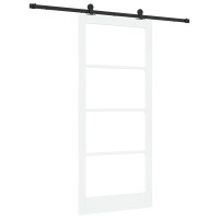 Produktbild för Skjutdörr ORKDAL Vit och svart 93 x 211 cm