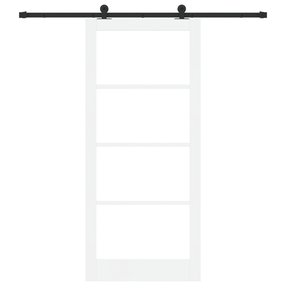 Produktbild för Skjutdörr ORKDAL Vit och svart 93 x 211 cm