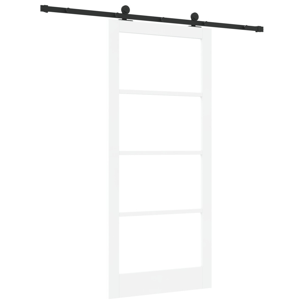 Produktbild för Skjutdörr ORKDAL Vit och svart 93 x 211 cm