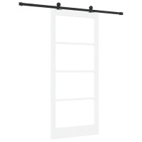 Produktbild för Skjutdörr ORKDAL Vit och svart 93 x 211 cm
