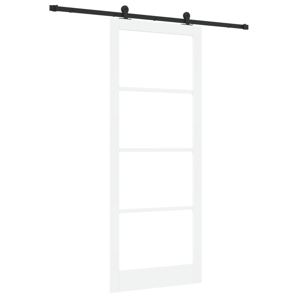 Produktbild för Skjutdörr ORKDAL Vit och svart 93 x 232 cm