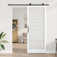 Produktbild för Skjutdörr ORKDAL Vit och svart 93 x 232 cm