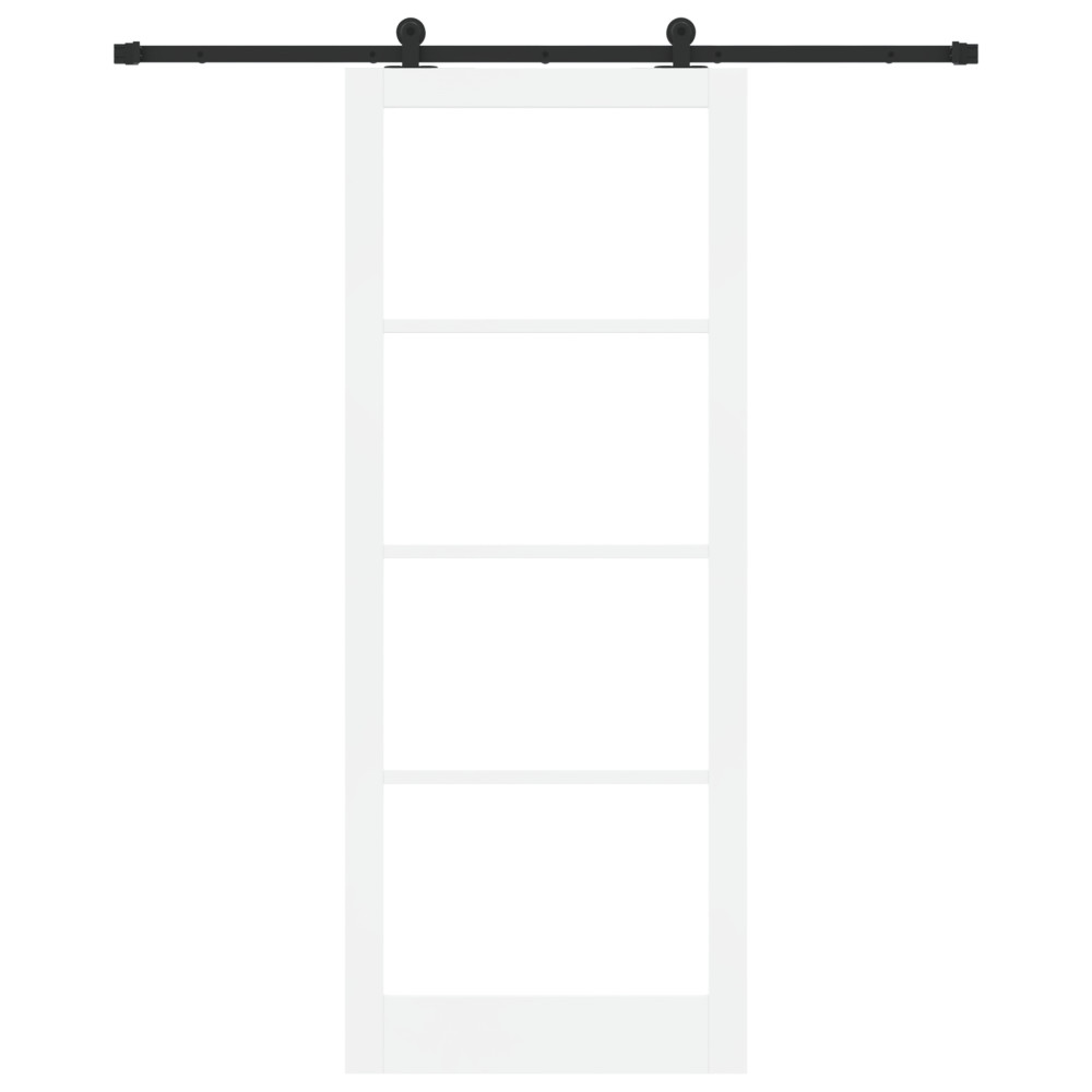 Produktbild för Skjutdörr ORKDAL Vit och svart 93 x 232 cm