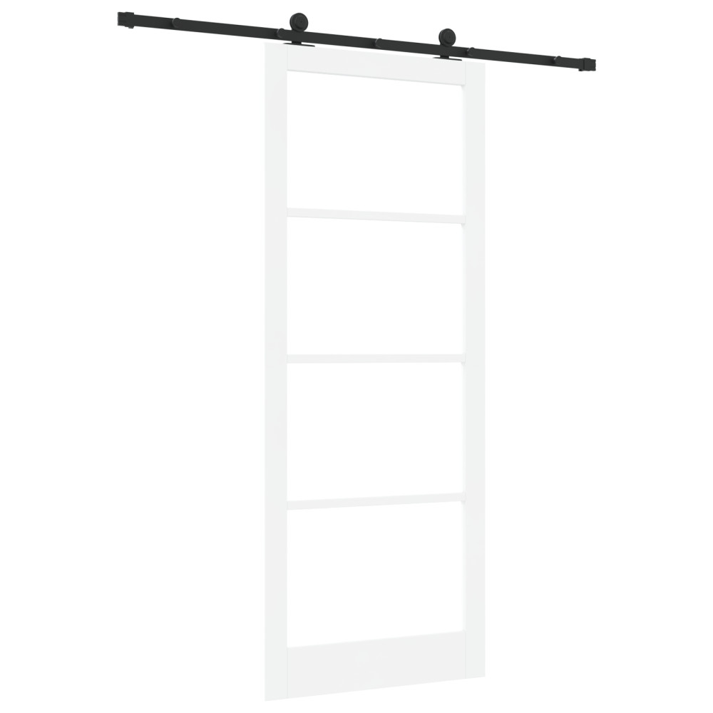 Produktbild för Skjutdörr ORKDAL Vit och svart 93 x 232 cm