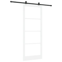 Produktbild för Skjutdörr ORKDAL Vit och svart 93 x 232 cm