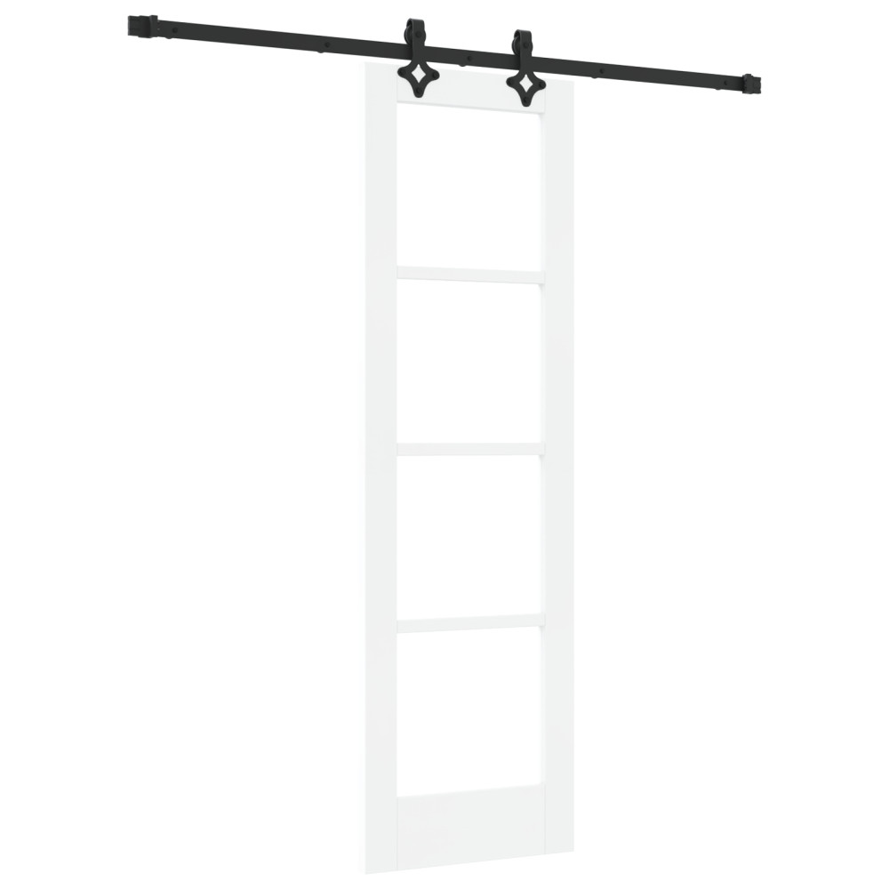 Produktbild för Skjutdörr ORKDAL Vit och svart 61 x 198,5 cm
