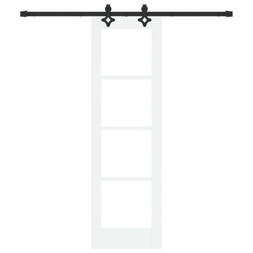 Produktbild för Skjutdörr ORKDAL Vit och svart 61 x 198,5 cm