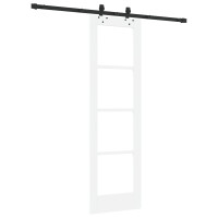 Produktbild för Skjutdörr ORKDAL Vit och svart 61 x 198,5 cm