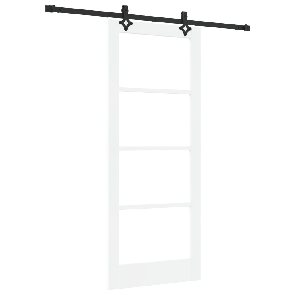 Produktbild för Skjutdörr ORKDAL Vit och svart 83 x 202 cm