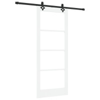 Produktbild för Skjutdörr ORKDAL Vit och svart 83 x 202 cm