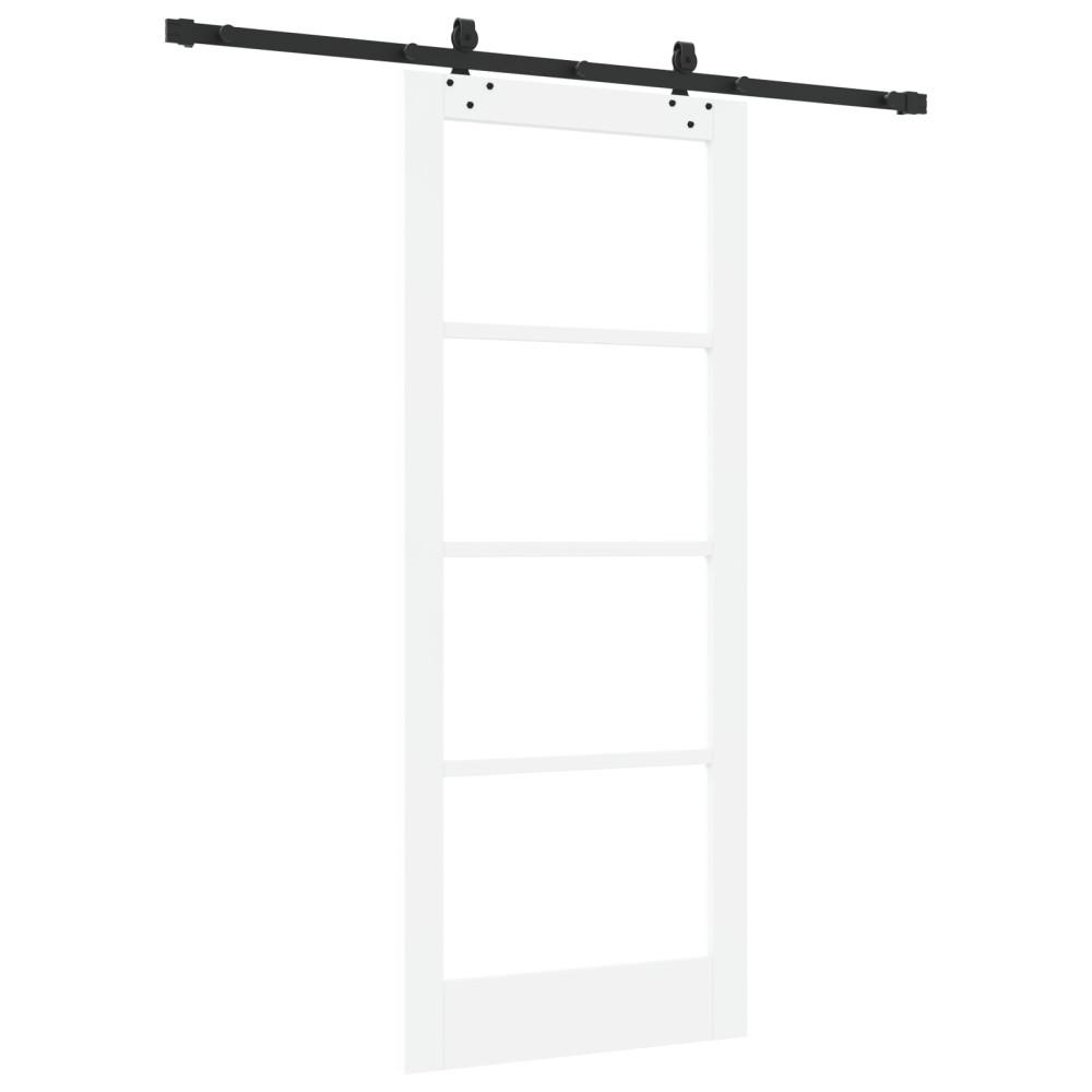 Produktbild för Skjutdörr ORKDAL Vit och svart 83 x 202 cm