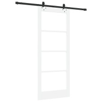 Produktbild för Skjutdörr ORKDAL Vit och svart 83 x 202 cm