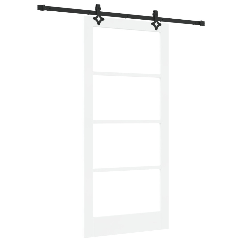 Produktbild för Skjutdörr ORKDAL Vit och svart 93 x 202 cm