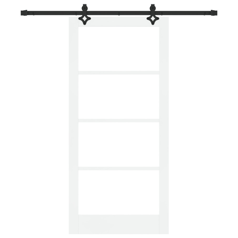 Produktbild för Skjutdörr ORKDAL Vit och svart 93 x 202 cm