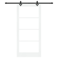 Produktbild för Skjutdörr ORKDAL Vit och svart 93 x 202 cm