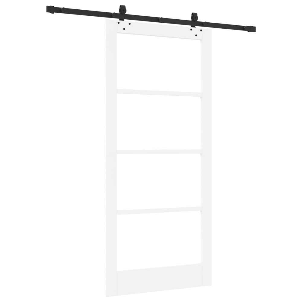 Produktbild för Skjutdörr ORKDAL Vit och svart 93 x 202 cm