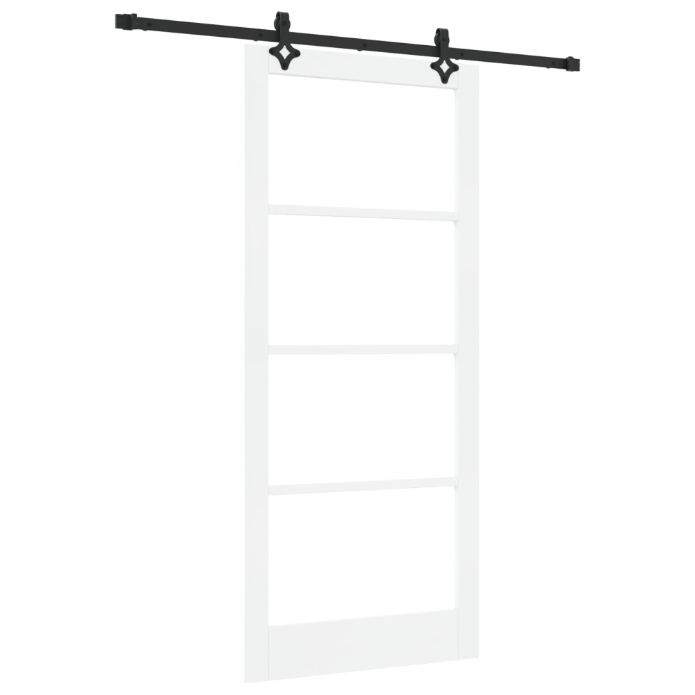 Produktbild för Skjutdörr ORKDAL Vit och svart 93 x 211 cm