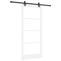 Produktbild för Skjutdörr ORKDAL Vit och svart 93 x 211 cm