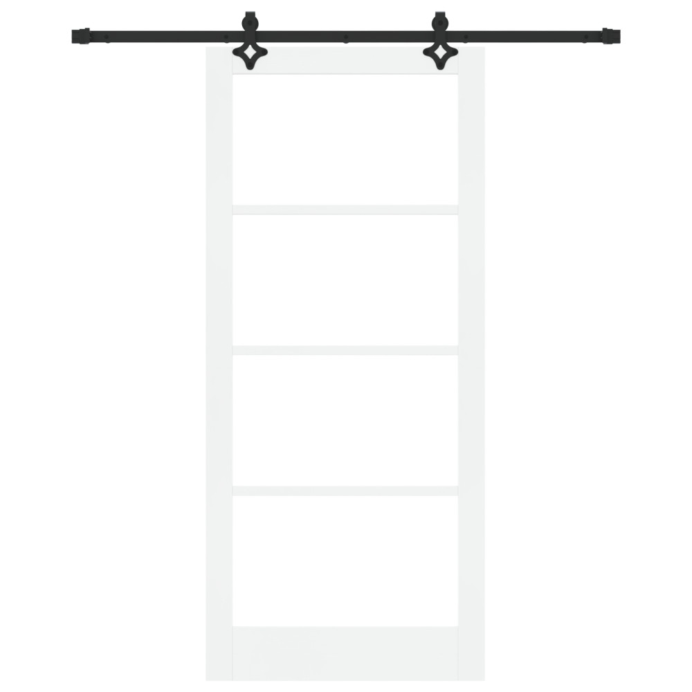 Produktbild för Skjutdörr ORKDAL Vit och svart 93 x 211 cm