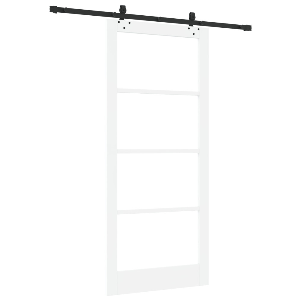 Produktbild för Skjutdörr ORKDAL Vit och svart 93 x 211 cm