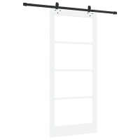 Produktbild för Skjutdörr ORKDAL Vit och svart 93 x 211 cm