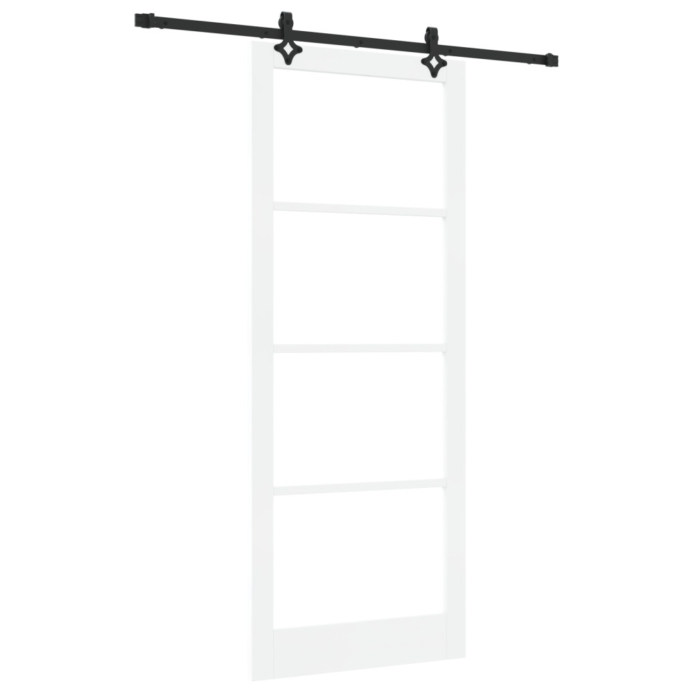 Produktbild för Skjutdörr ORKDAL Vit och svart 93 x 232 cm