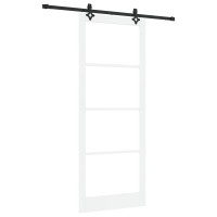 Produktbild för Skjutdörr ORKDAL Vit och svart 93 x 232 cm
