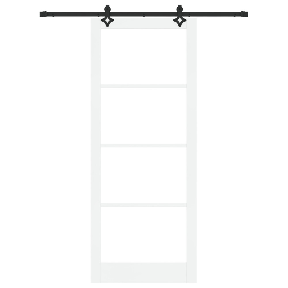 Produktbild för Skjutdörr ORKDAL Vit och svart 93 x 232 cm