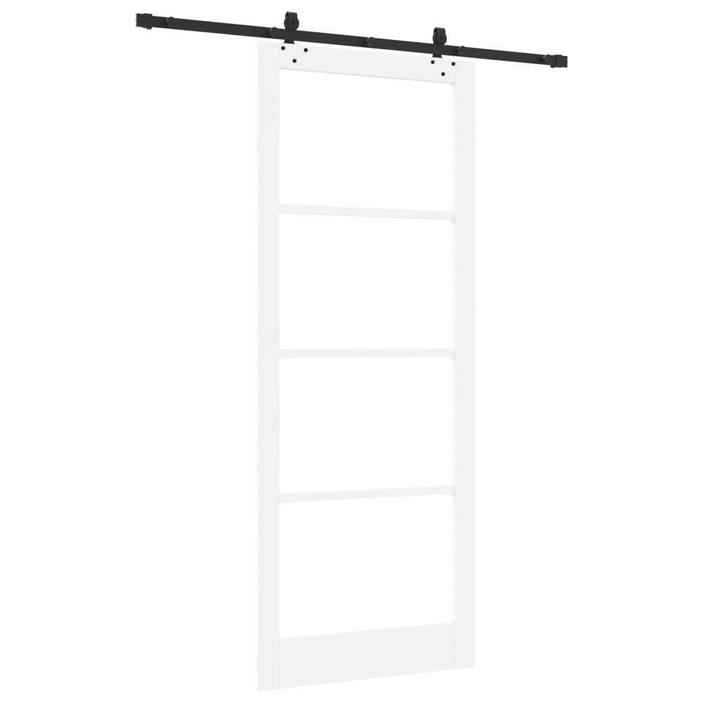 Produktbild för Skjutdörr ORKDAL Vit och svart 93 x 232 cm