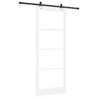 Produktbild för Skjutdörr ORKDAL Vit och svart 93 x 232 cm