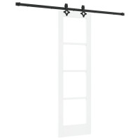 Produktbild för Skjutdörr ORKDAL Vit och svart 61 x 198,5 cm
