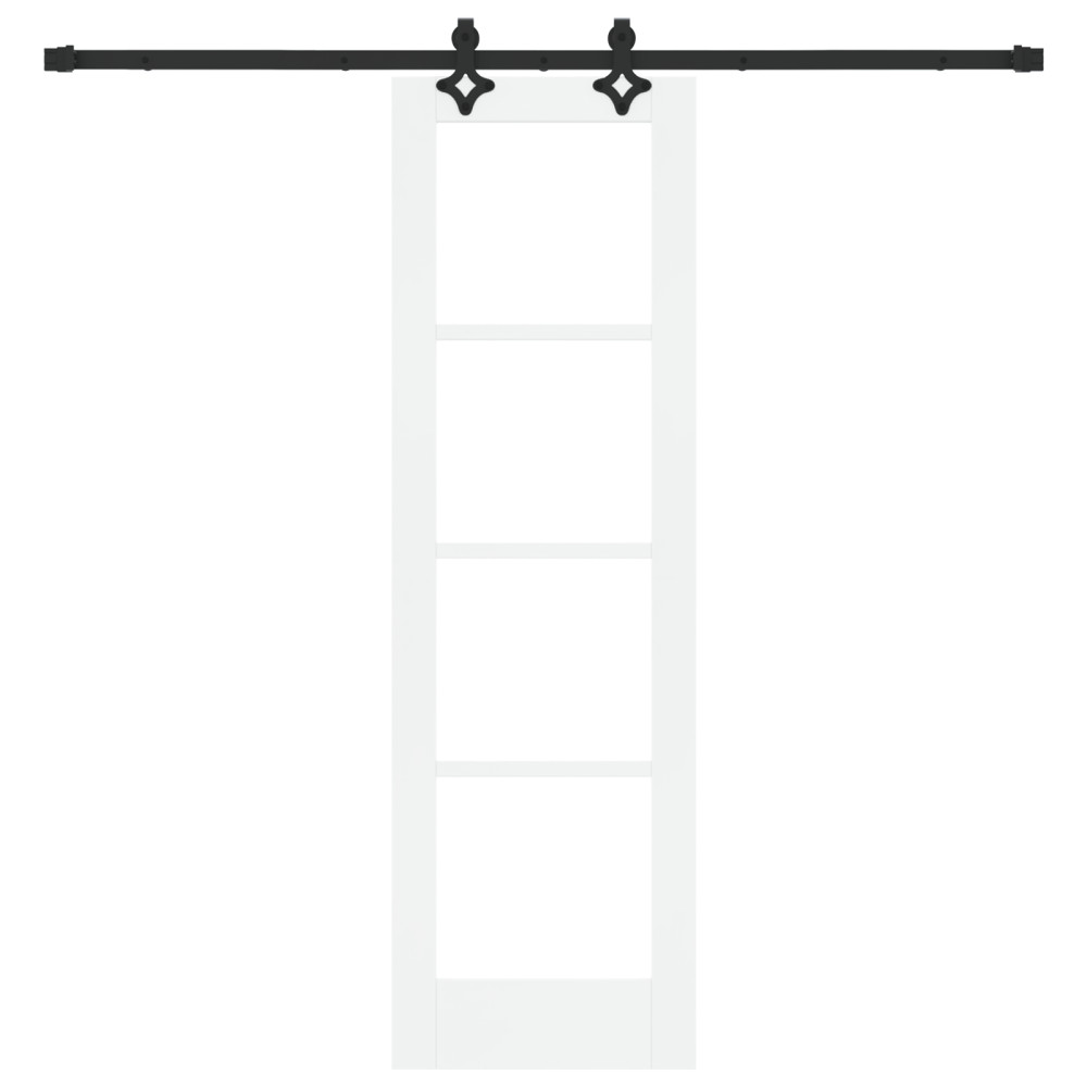 Produktbild för Skjutdörr ORKDAL Vit och svart 61 x 198,5 cm