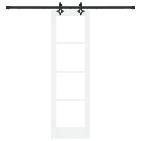 Produktbild för Skjutdörr ORKDAL Vit och svart 61 x 198,5 cm