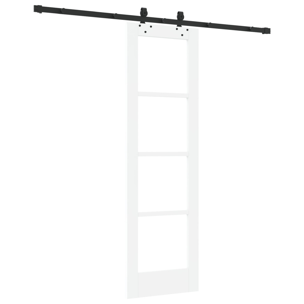Produktbild för Skjutdörr ORKDAL Vit och svart 61 x 198,5 cm