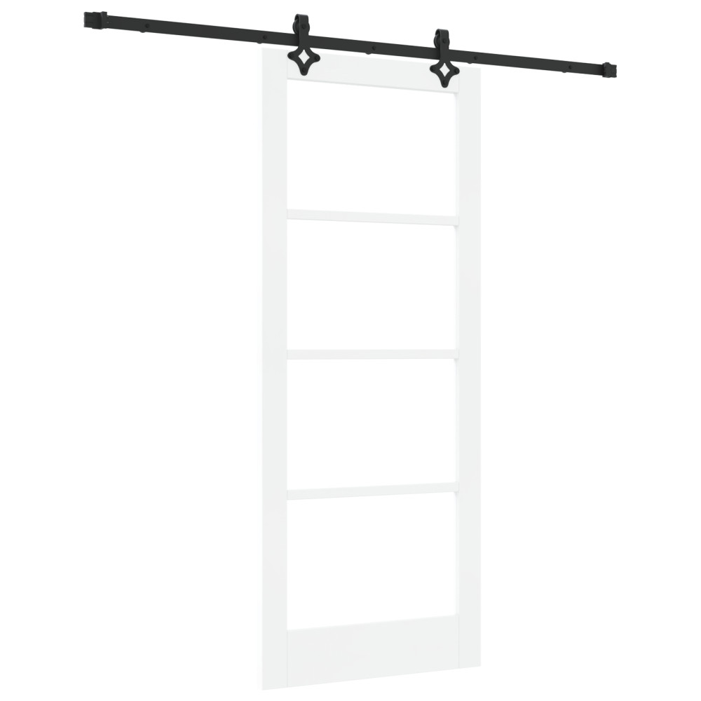 Produktbild för Skjutdörr ORKDAL Vit och svart 83 x 202 cm