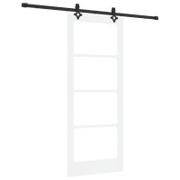 Produktbild för Skjutdörr ORKDAL Vit och svart 83 x 202 cm