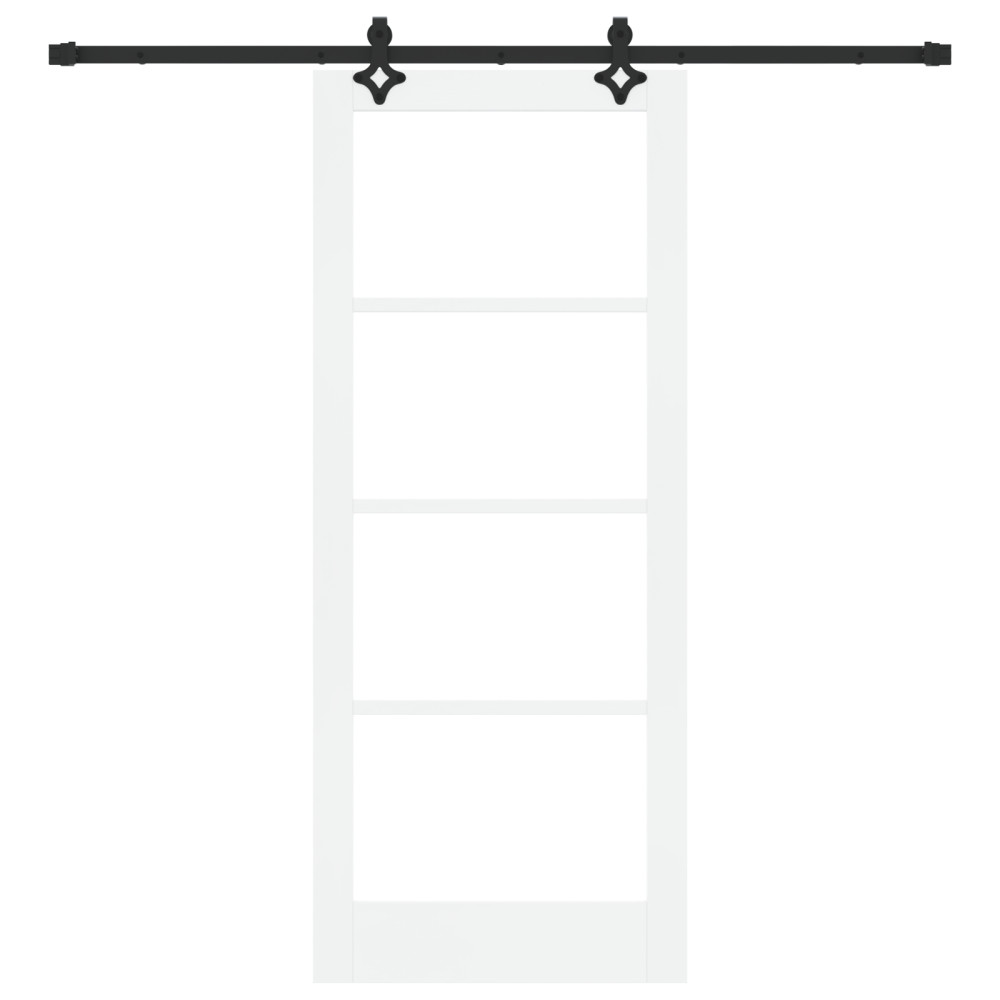 Produktbild för Skjutdörr ORKDAL Vit och svart 83 x 202 cm