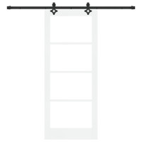 Produktbild för Skjutdörr ORKDAL Vit och svart 83 x 202 cm