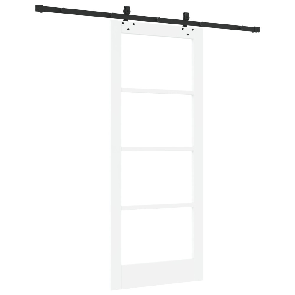 Produktbild för Skjutdörr ORKDAL Vit och svart 83 x 202 cm