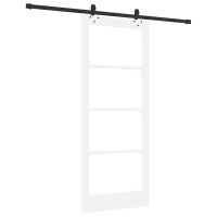 Produktbild för Skjutdörr ORKDAL Vit och svart 83 x 202 cm