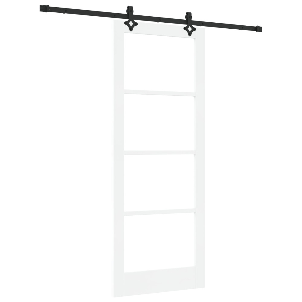 Produktbild för Skjutdörr ORKDAL Vit och svart 83 x 211 cm